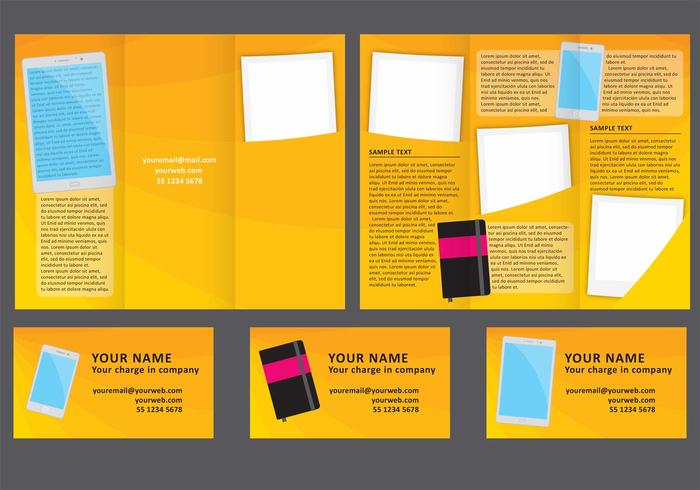 Design Fold Broschüre vektor