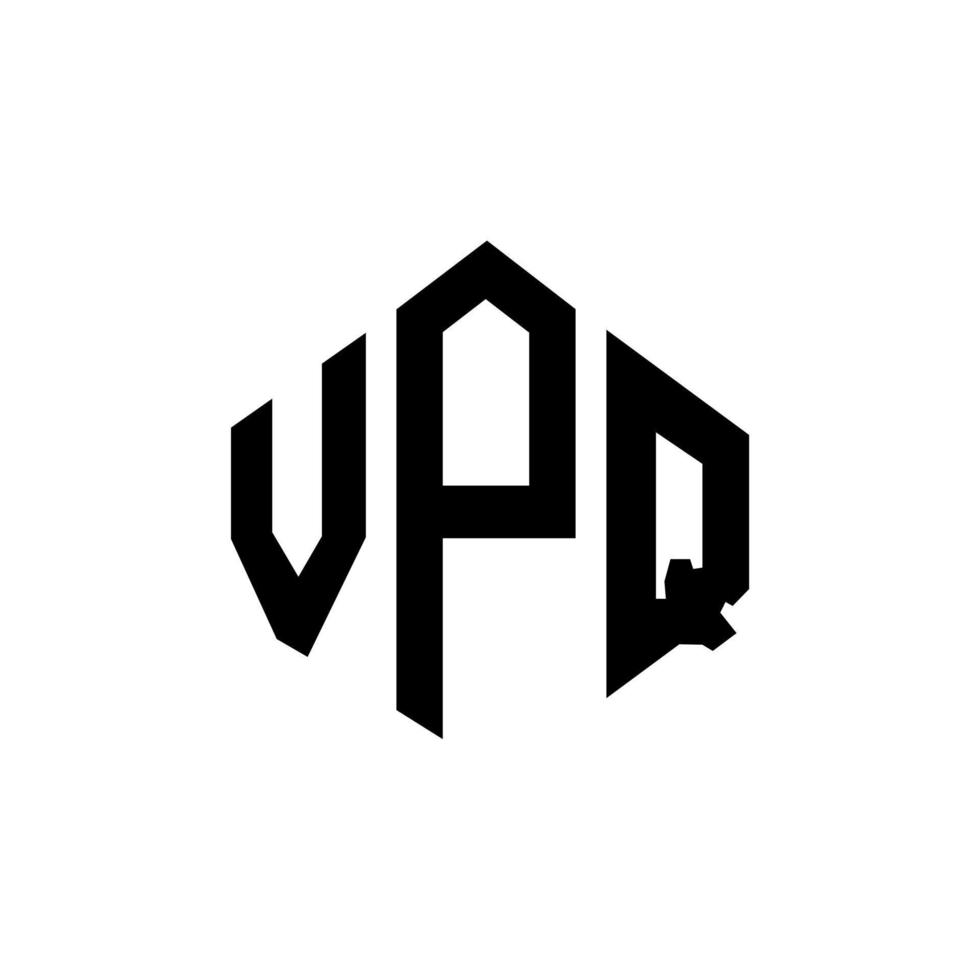 vpq-Buchstaben-Logo-Design mit Polygonform. vpq Polygon- und Würfelform-Logo-Design. vpq Sechseck-Vektor-Logo-Vorlage in weißen und schwarzen Farben. vpq-Monogramm, Geschäfts- und Immobilienlogo. vektor