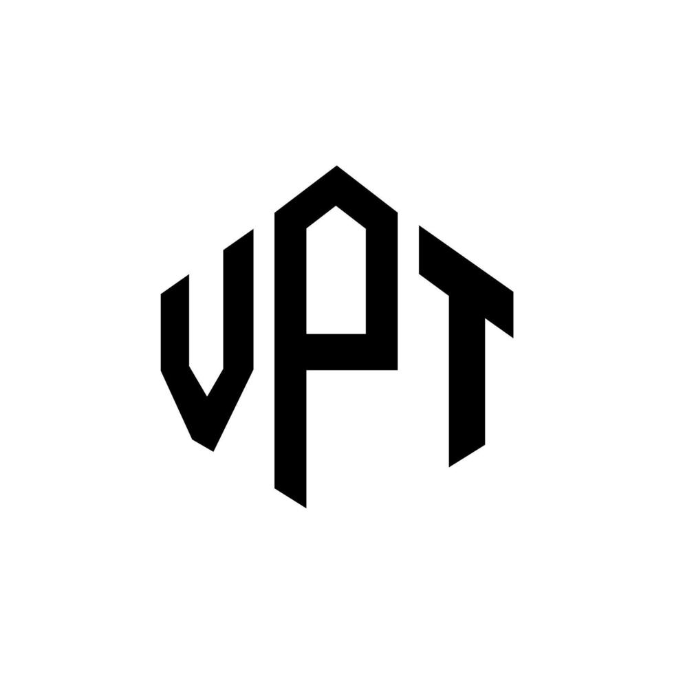 vpt-Buchstaben-Logo-Design mit Polygonform. VPT-Polygon- und Würfelform-Logo-Design. vpt Sechseck-Vektor-Logo-Vorlage in weißen und schwarzen Farben. vpt-monogramm, geschäfts- und immobilienlogo. vektor