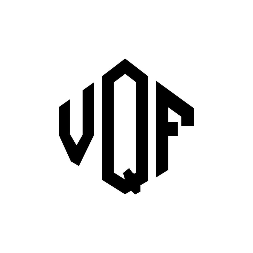 vqf-Buchstaben-Logo-Design mit Polygonform. vqf Polygon- und Würfelform-Logo-Design. vqf Sechseck-Vektor-Logo-Vorlage in weißen und schwarzen Farben. vqf-monogramm, geschäfts- und immobilienlogo. vektor