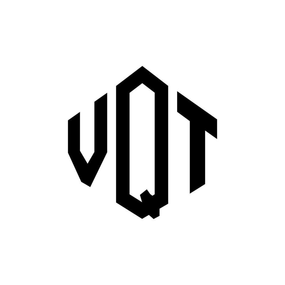 vqt-Buchstaben-Logo-Design mit Polygonform. vqt Polygon- und Würfelform-Logo-Design. vqt Sechseck-Vektor-Logo-Vorlage in weißen und schwarzen Farben. vqt-Monogramm, Geschäfts- und Immobilienlogo. vektor