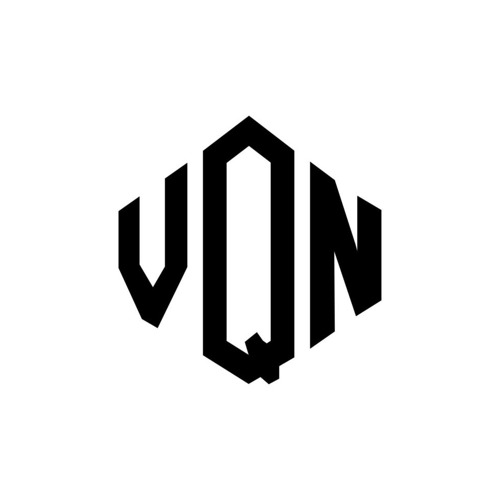 vqn-Buchstaben-Logo-Design mit Polygonform. vqn Polygon- und Würfelform-Logo-Design. vqn Sechseck-Vektor-Logo-Vorlage in weißen und schwarzen Farben. vqn-monogramm, geschäfts- und immobilienlogo. vektor