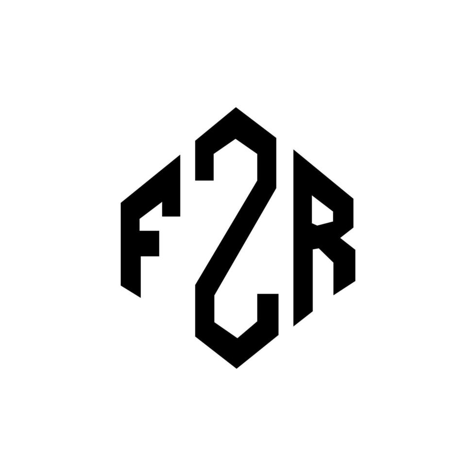 fzr-Buchstaben-Logo-Design mit Polygonform. fzr Polygon- und Würfelform-Logo-Design. fzr Sechseck-Vektor-Logo-Vorlage in weißen und schwarzen Farben. fzr monogramm, geschäfts- und immobilienlogo. vektor