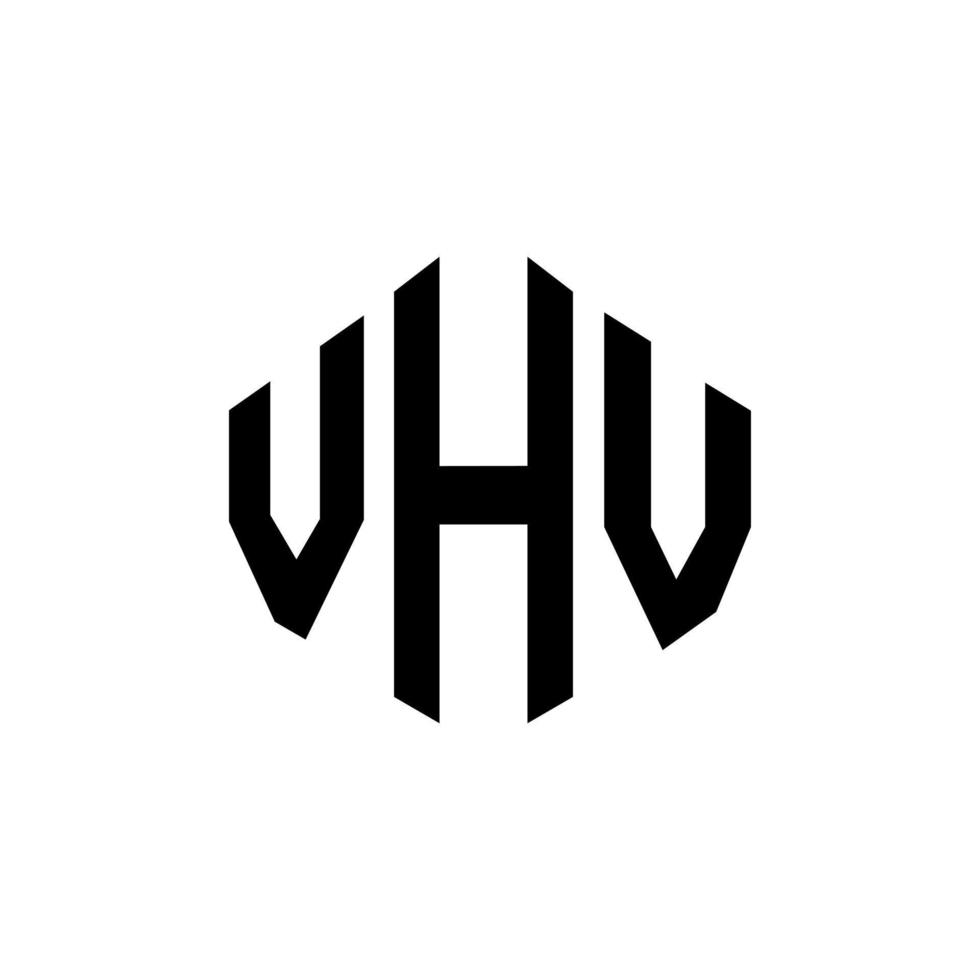 vhv-Brief-Logo-Design mit Polygonform. VHV Polygon- und Würfelform-Logo-Design. vhv Sechseck-Vektor-Logo-Vorlage in weißen und schwarzen Farben. vhv-monogramm, geschäfts- und immobilienlogo. vektor
