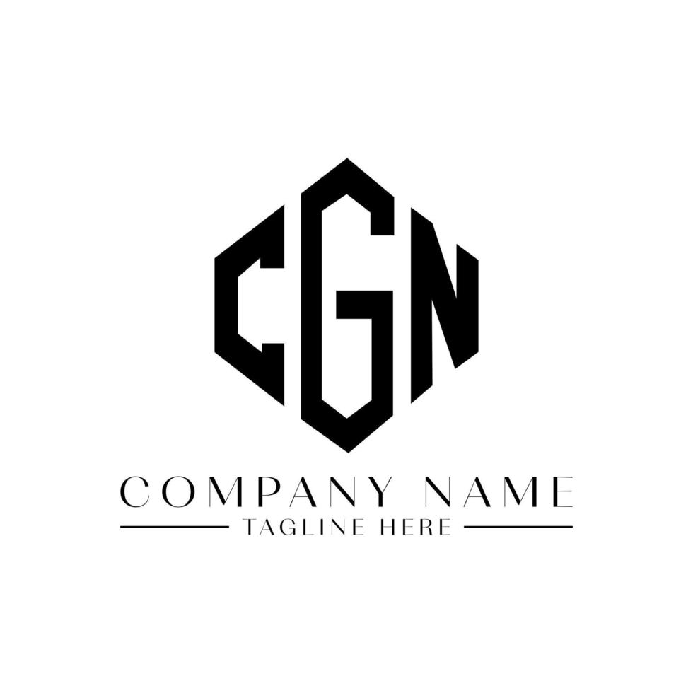 cgn brev logotyp design med polygon form. cgn polygon och kubform logotypdesign. cgn hexagon vektor logotyp mall vita och svarta färger. cgn monogram, affärs- och fastighetslogotyp.