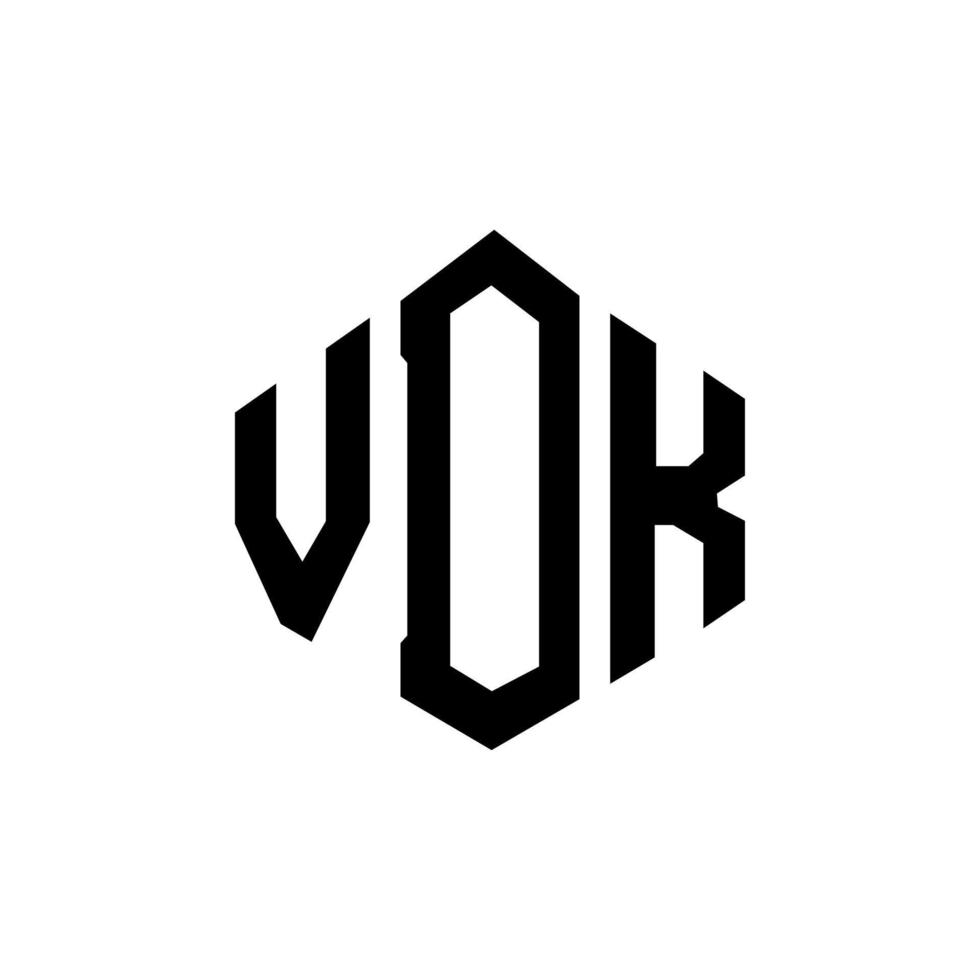 vdk-Brief-Logo-Design mit Polygonform. vdk-Polygon- und Würfelform-Logo-Design. vdk Sechseck-Vektor-Logo-Vorlage in weißen und schwarzen Farben. vdk-monogramm, geschäfts- und immobilienlogo. vektor