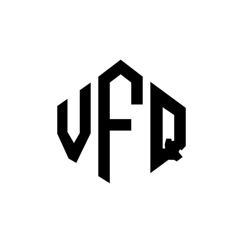 vfq bokstavslogotypdesign med polygonform. vfq polygon och kubformad logotypdesign. vfq hexagon vektor logotyp mall vita och svarta färger. vfq monogram, affärs- och fastighetslogotyp.