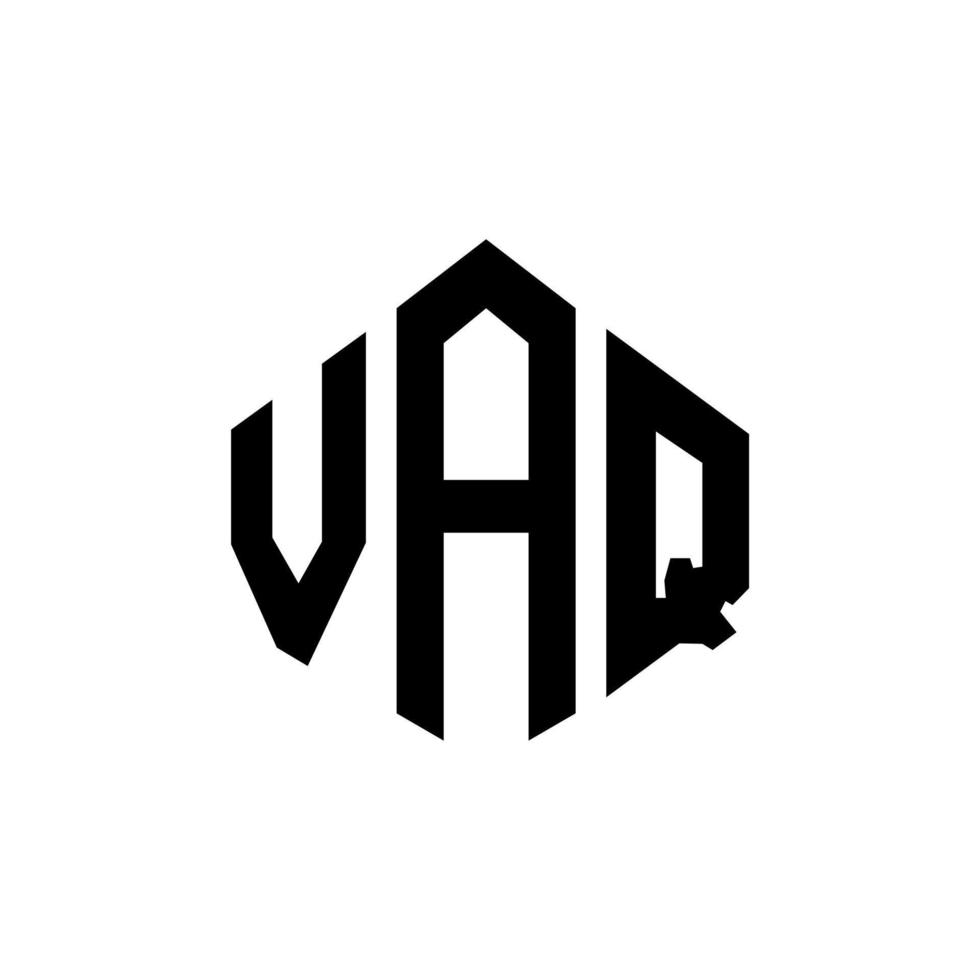 vaq-Buchstaben-Logo-Design mit Polygonform. vaq Polygon- und Würfelform-Logo-Design. vaq Sechseck-Vektor-Logo-Vorlage in weißen und schwarzen Farben. vaq-monogramm, geschäfts- und immobilienlogo. vektor