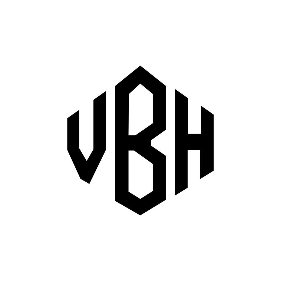 vbh-Brief-Logo-Design mit Polygonform. vbh Polygon- und Würfelform-Logo-Design. vbh Sechseck-Vektor-Logo-Vorlage in weißen und schwarzen Farben. vbh-Monogramm, Geschäfts- und Immobilienlogo. vektor