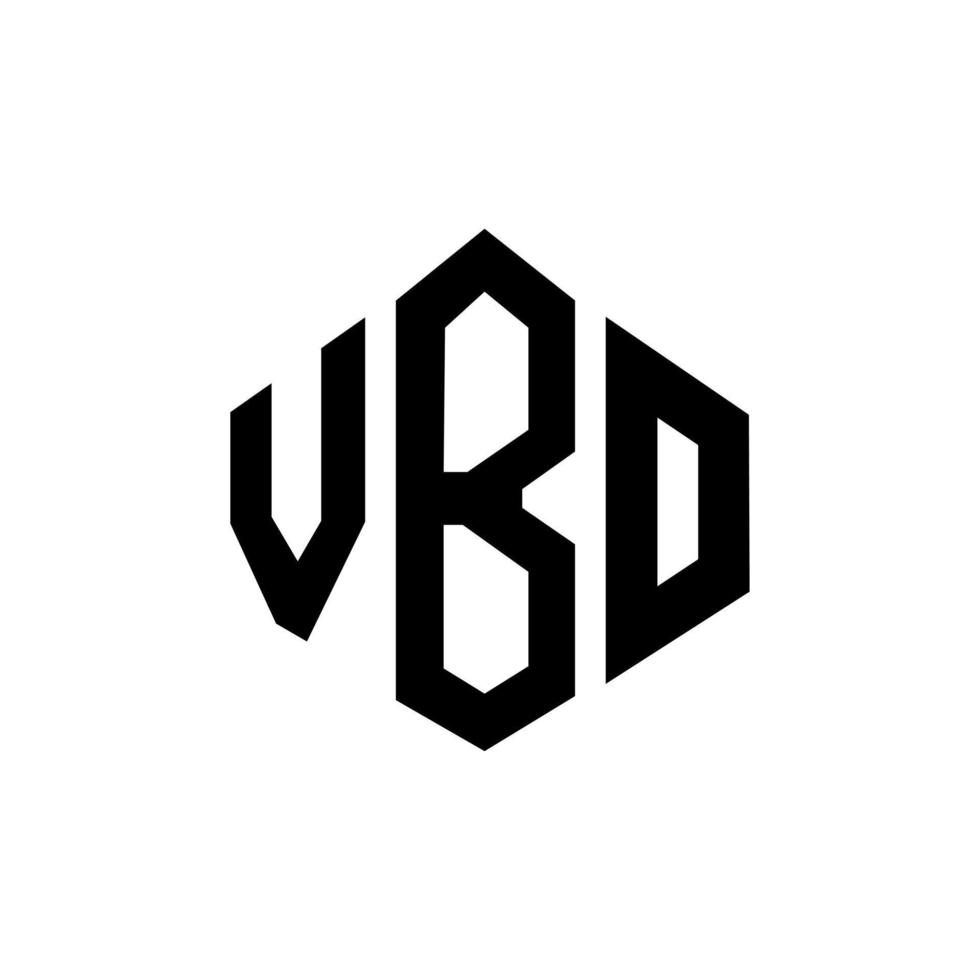 vbo-Brief-Logo-Design mit Polygonform. vbo-polygon- und würfelform-logo-design. vbo Sechseck-Vektor-Logo-Vorlage in weißen und schwarzen Farben. vbo-monogramm, geschäfts- und immobilienlogo. vektor