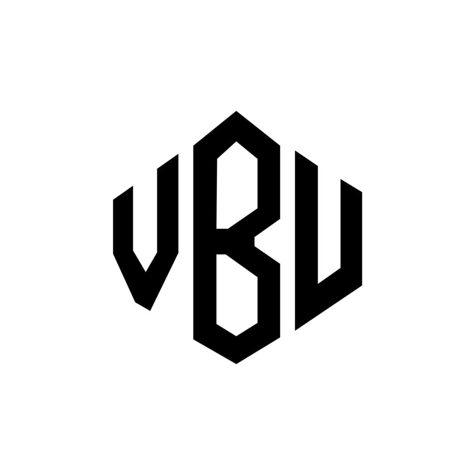 vbu-Brief-Logo-Design mit Polygonform. vbu-polygon- und würfelform-logo-design. vbu Sechseck-Vektor-Logo-Vorlage in weißen und schwarzen Farben. vbu-monogramm, geschäfts- und immobilienlogo. vektor