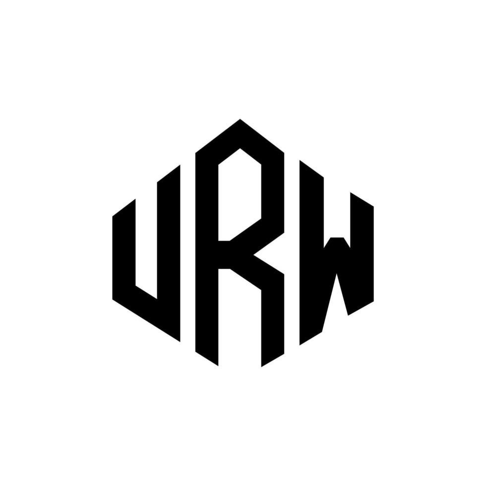 urw-Buchstaben-Logo-Design mit Polygonform. urw polygon und würfelform logo design. urw Hexagon-Vektor-Logo-Vorlage in weißen und schwarzen Farben. urw monogramm, geschäfts- und immobilienlogo. vektor