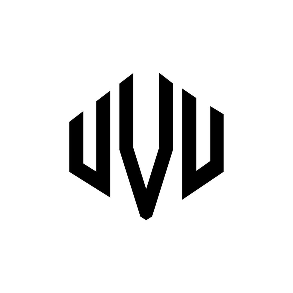 uvu-Buchstaben-Logo-Design mit Polygonform. uvu Polygon- und Würfelform-Logo-Design. uvu Sechseck-Vektor-Logo-Vorlage in weißen und schwarzen Farben. uvu-monogramm, geschäfts- und immobilienlogo. vektor