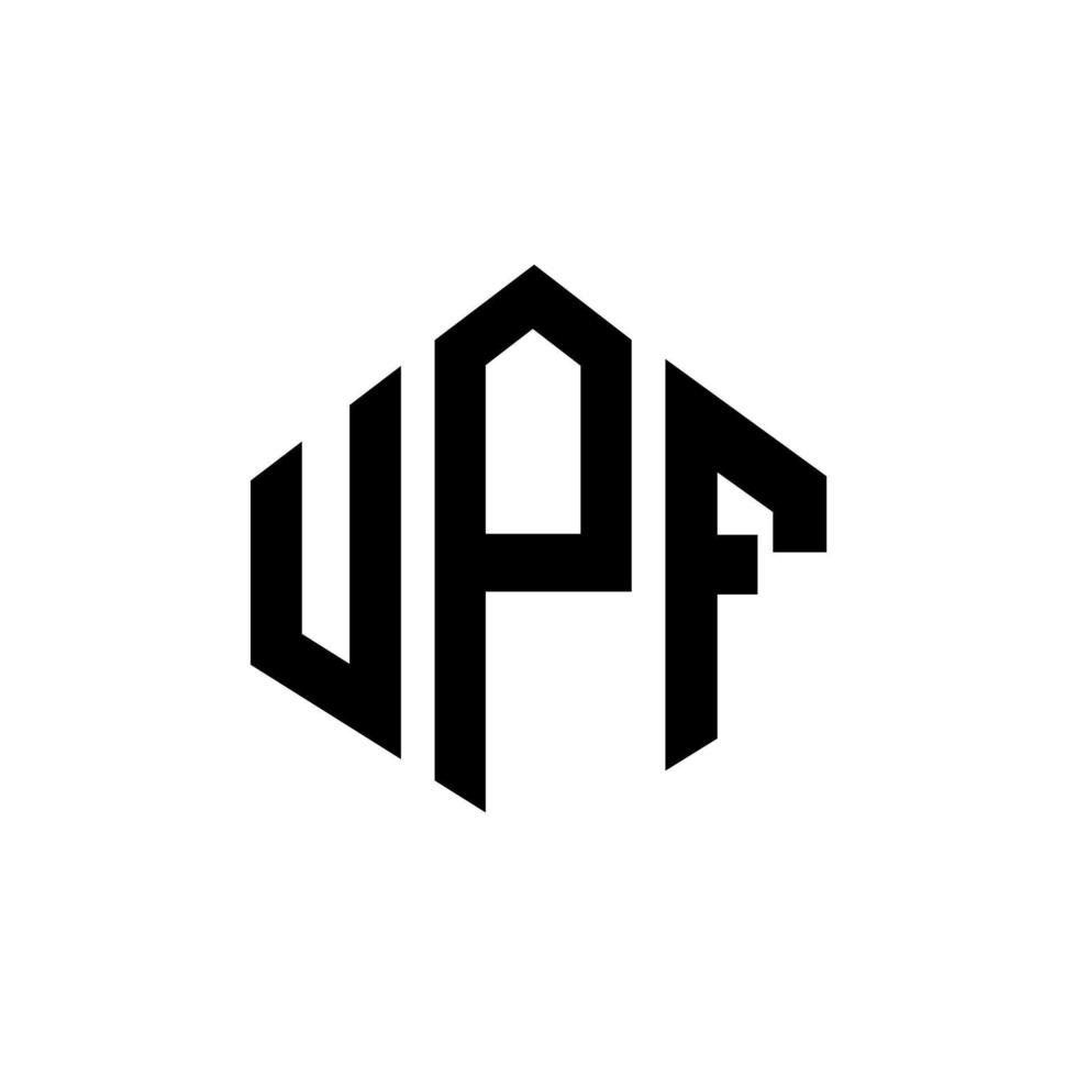 UPF-Brief-Logo-Design mit Polygonform. upf Polygon- und Würfelform-Logo-Design. upf Sechseck-Vektor-Logo-Vorlage in weißen und schwarzen Farben. upf-monogramm, geschäfts- und immobilienlogo. vektor