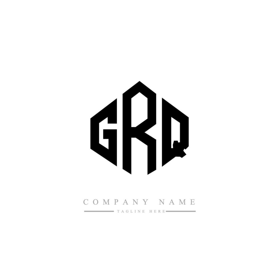 grq bokstavslogotypdesign med polygonform. grq polygon och kubform logotypdesign. Grq hexagon vektor logotyp mall vita och svarta färger. grq monogram, affärs- och fastighetslogotyp.