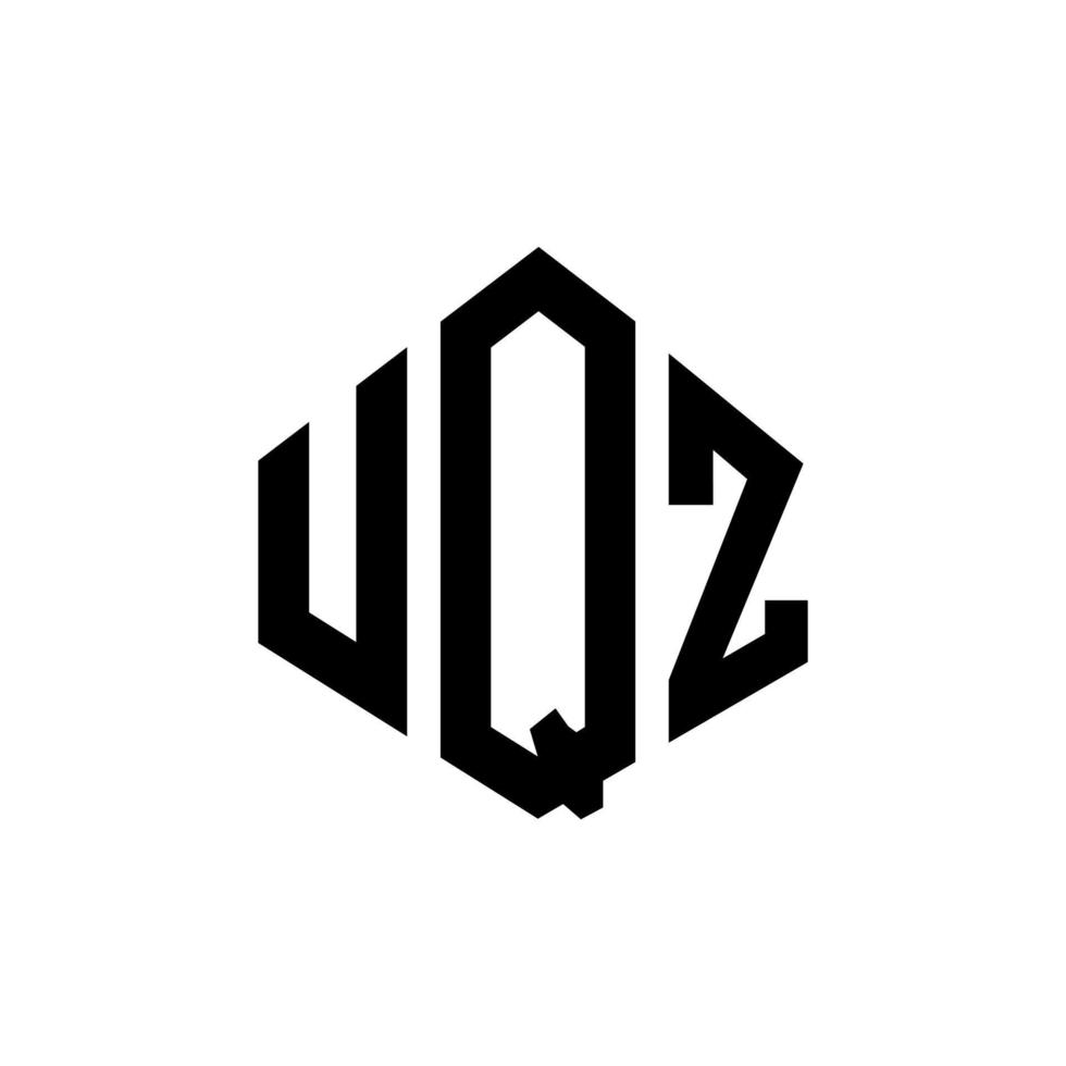 uqz-Buchstaben-Logo-Design mit Polygonform. uqz Polygon- und Würfelform-Logo-Design. uqz Sechseck-Vektor-Logo-Vorlage in weißen und schwarzen Farben. uqz-monogramm, geschäfts- und immobilienlogo. vektor