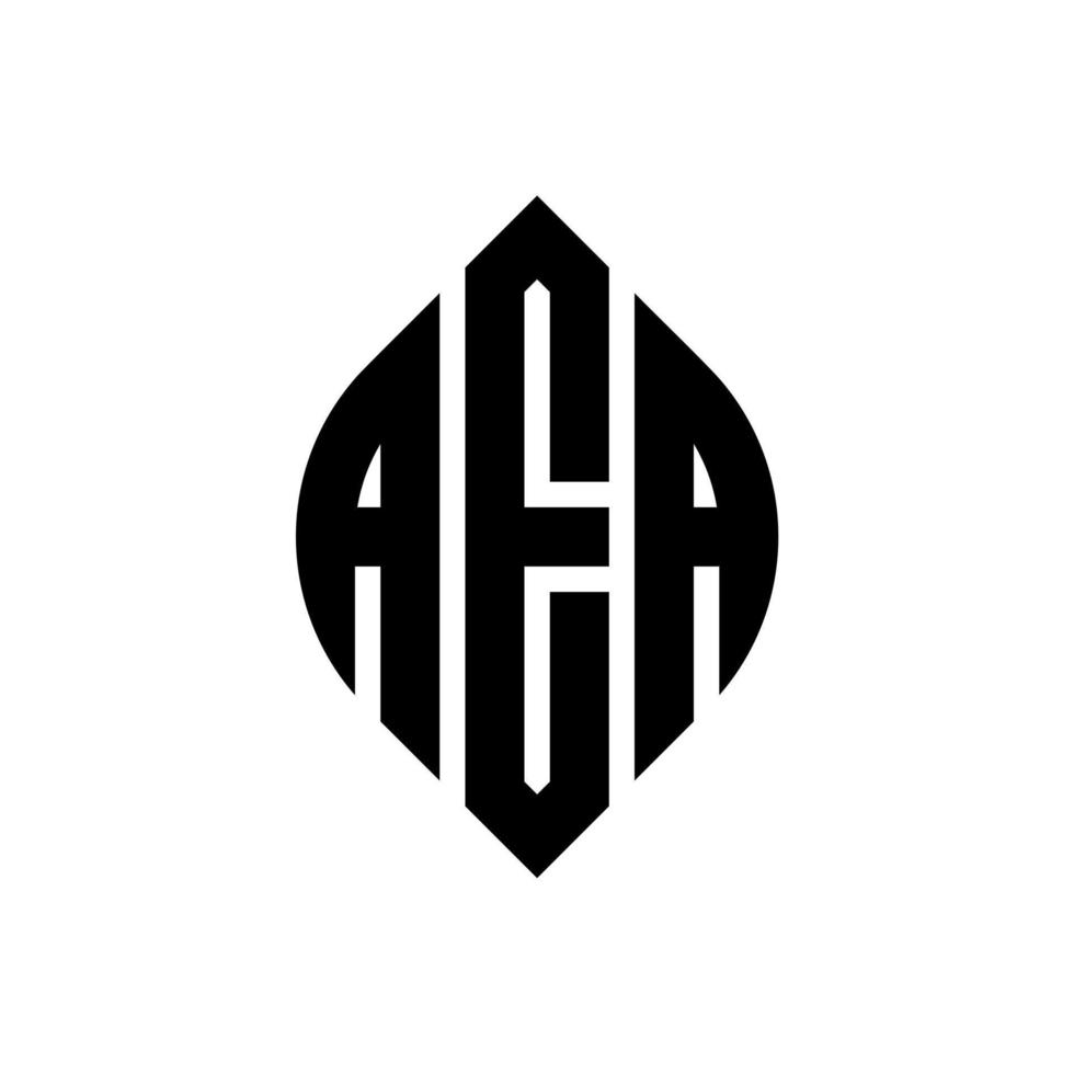 aea-Kreis-Buchstaben-Logo-Design mit Kreis- und Ellipsenform. aea-ellipsenbuchstaben mit typografischem stil. Die drei Initialen bilden ein Kreislogo. aea-Kreis-Emblem abstrakter Monogramm-Buchstaben-Markierungsvektor. vektor