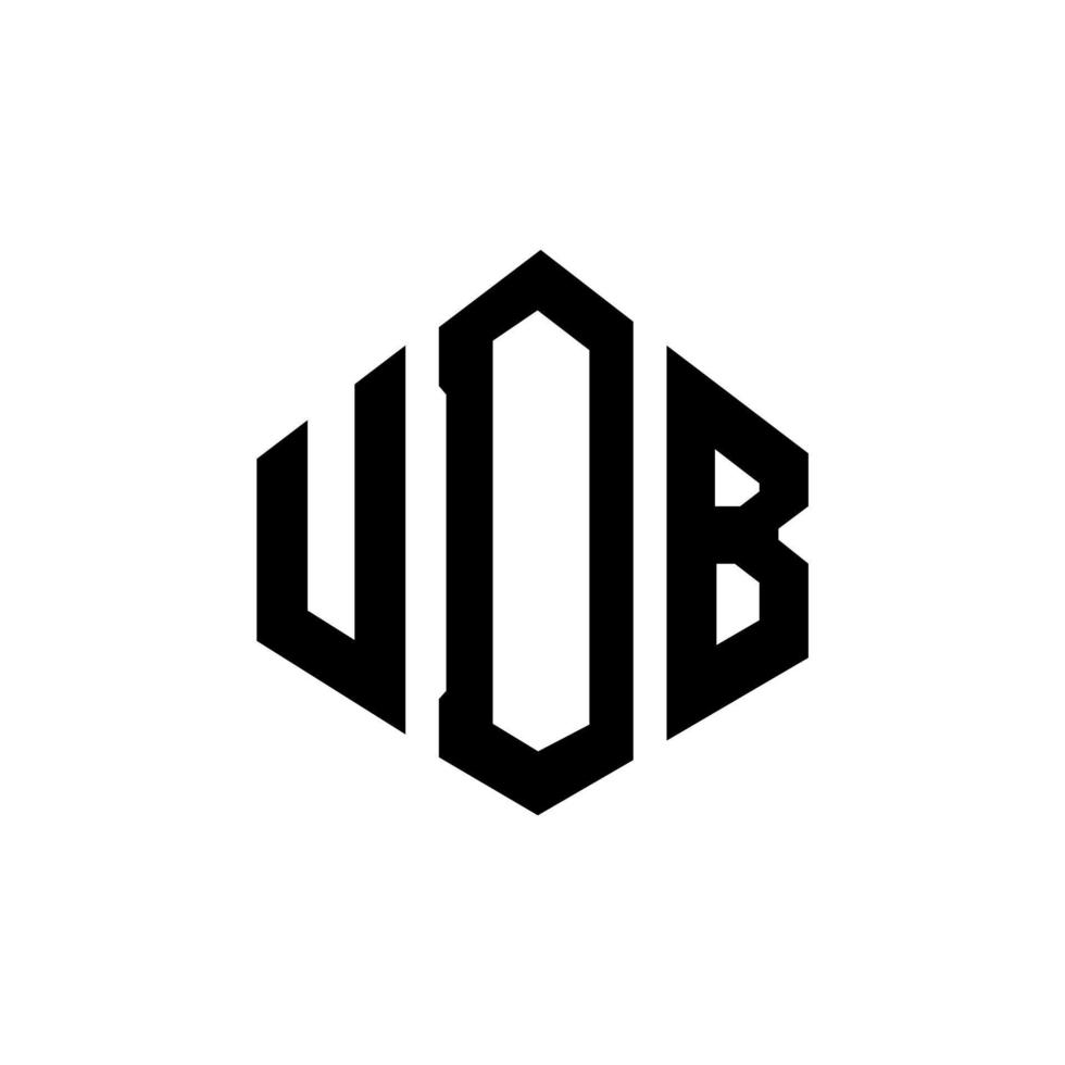 udb-Buchstaben-Logo-Design mit Polygonform. UDB-Polygon- und Würfelform-Logo-Design. UDB-Hexagon-Vektor-Logo-Vorlage in weißen und schwarzen Farben. udb-monogramm, geschäfts- und immobilienlogo. vektor