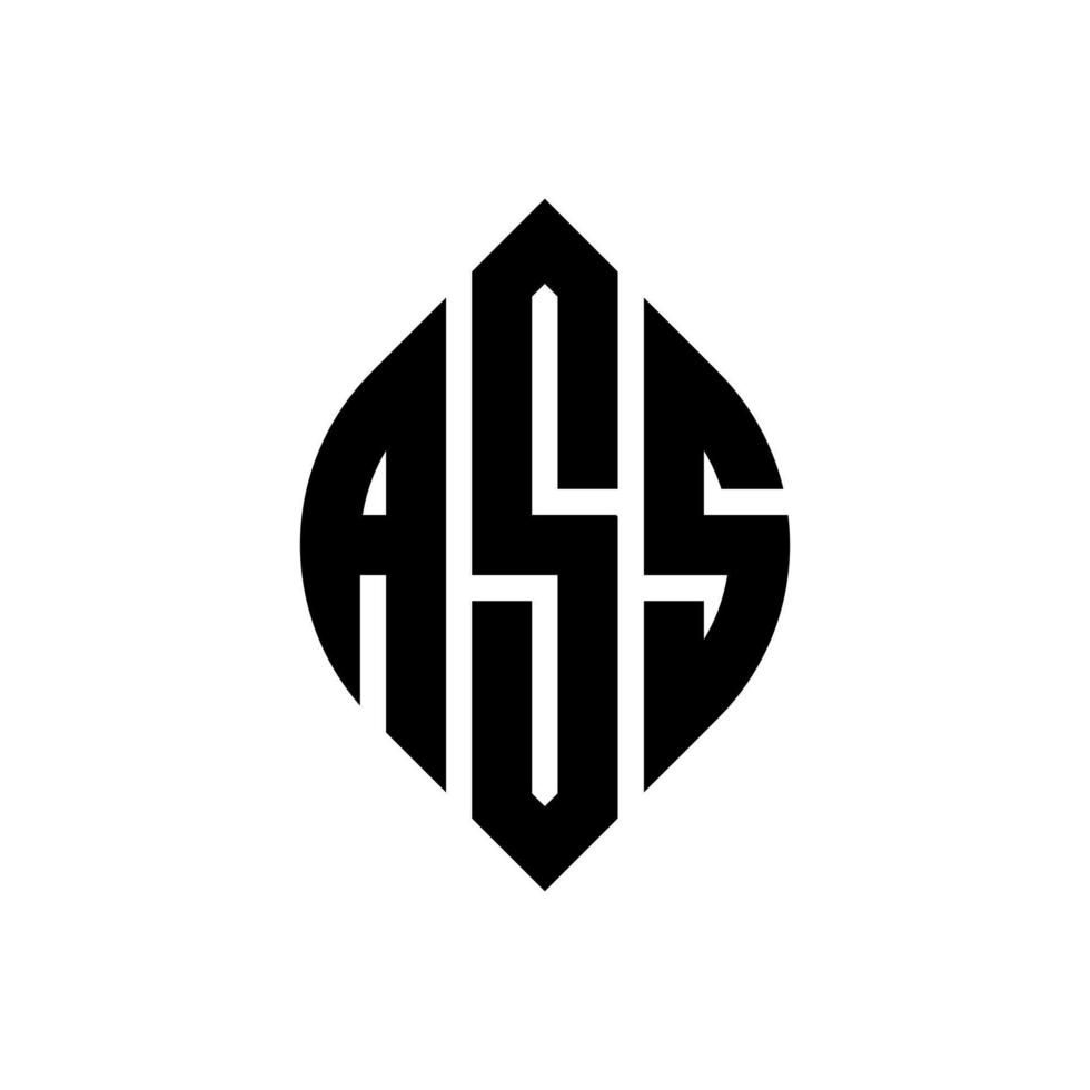 Arschkreis-Buchstaben-Logo-Design mit Kreis- und Ellipsenform. Ellipsenbuchstaben mit typografischem Stil. Die drei Initialen bilden ein Kreislogo. Eselkreisemblem abstrakter Monogramm-Buchstabenmarkierungsvektor. vektor