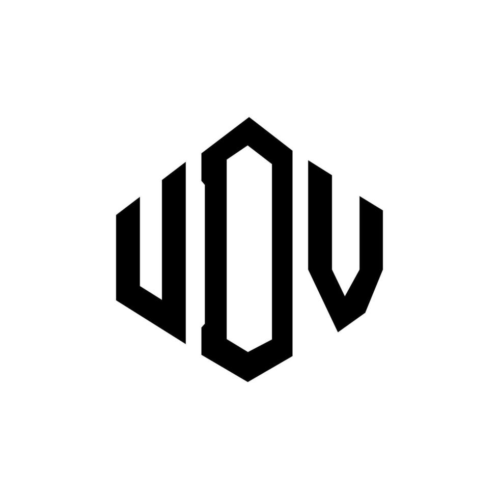 udv-Buchstaben-Logo-Design mit Polygonform. Udv-Polygon- und Würfelform-Logo-Design. Udv-Sechseck-Vektor-Logo-Vorlage in weißen und schwarzen Farben. udv-monogramm, geschäfts- und immobilienlogo. vektor