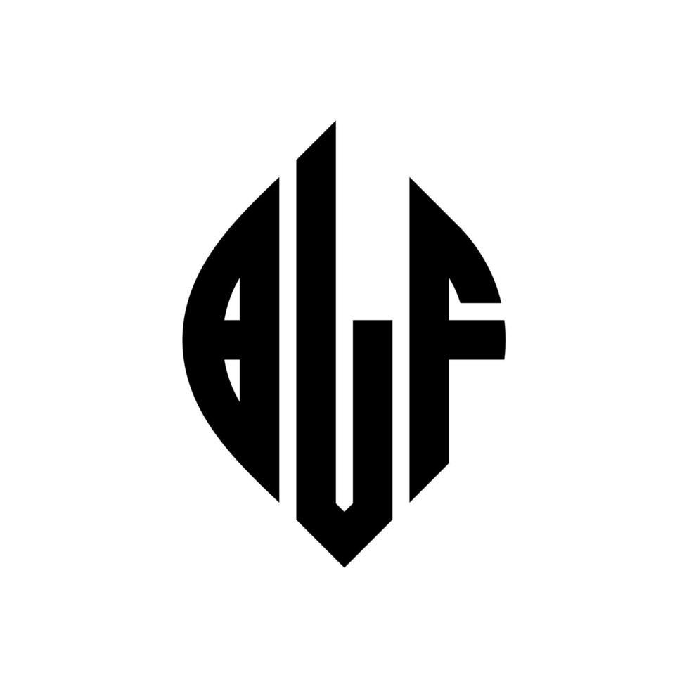 blf-Kreis-Buchstaben-Logo-Design mit Kreis- und Ellipsenform. blf Ellipsenbuchstaben mit typografischem Stil. Die drei Initialen bilden ein Kreislogo. blf-Kreis-Emblem abstrakter Monogramm-Buchstaben-Markierungsvektor. vektor