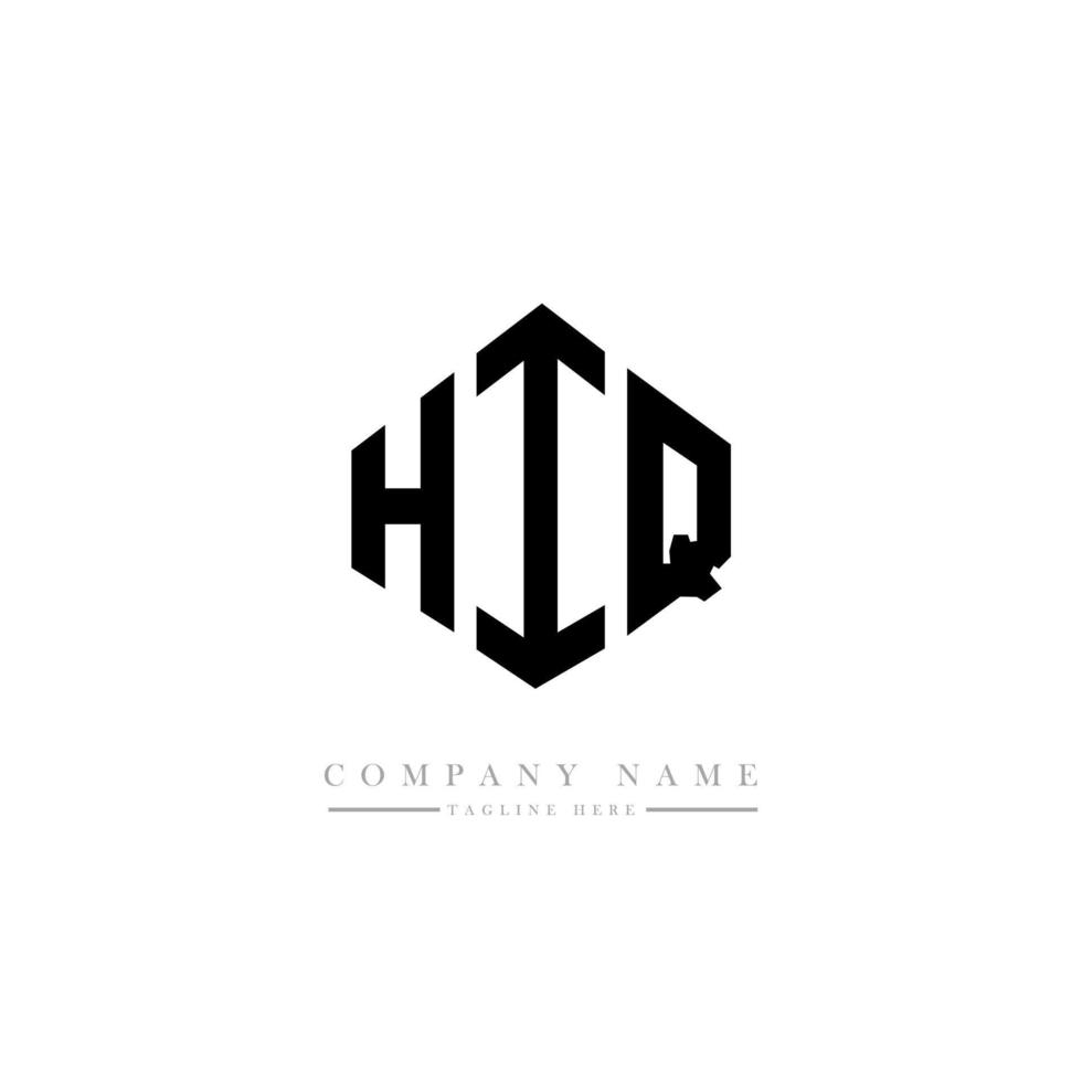 Hiq-Brief-Logo-Design mit Polygonform. Hiq Polygon- und Würfelform-Logo-Design. Hiq Sechseck-Vektor-Logo-Vorlage in weißen und schwarzen Farben. Hiq-Monogramm, Geschäfts- und Immobilienlogo. vektor