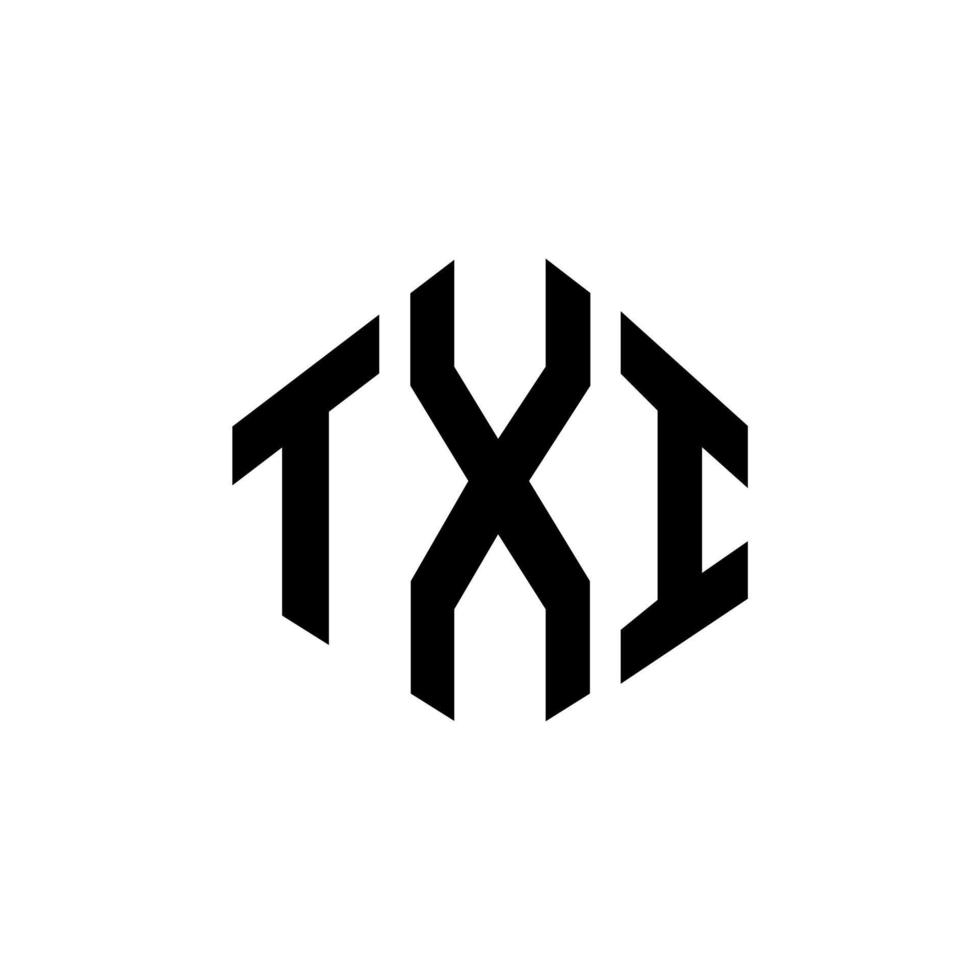 txi-Buchstaben-Logo-Design mit Polygonform. txi-polygon- und würfelform-logo-design. txi Sechseck-Vektor-Logo-Vorlage in weißen und schwarzen Farben. txi-monogramm, geschäfts- und immobilienlogo. vektor