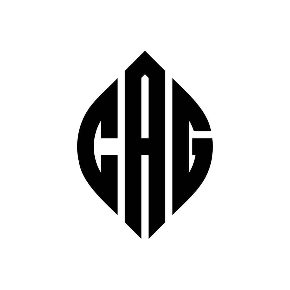 CAG-Kreis-Buchstaben-Logo-Design mit Kreis- und Ellipsenform. CAG-Ellipsenbuchstaben mit typografischem Stil. Die drei Initialen bilden ein Kreislogo. CAG-Kreis-Emblem abstrakter Monogramm-Buchstaben-Markierungsvektor. vektor