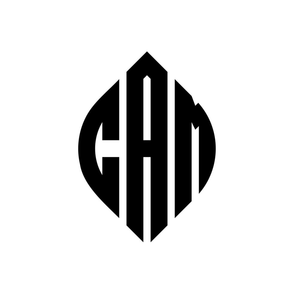 cam cirkel bokstavslogotyp design med cirkel och ellipsform. cam ellips bokstäver med typografisk stil. de tre initialerna bildar en cirkellogotyp. cam cirkel emblem abstrakt monogram bokstaven märke vektor. vektor