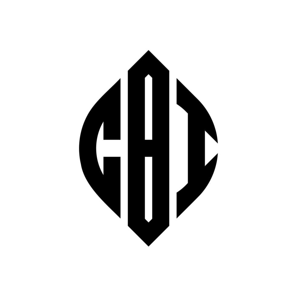 cbi cirkel bokstavslogotyp design med cirkel och ellipsform. cbi ellipsbokstäver med typografisk stil. de tre initialerna bildar en cirkellogotyp. cbi cirkel emblem abstrakt monogram bokstav märke vektor. vektor