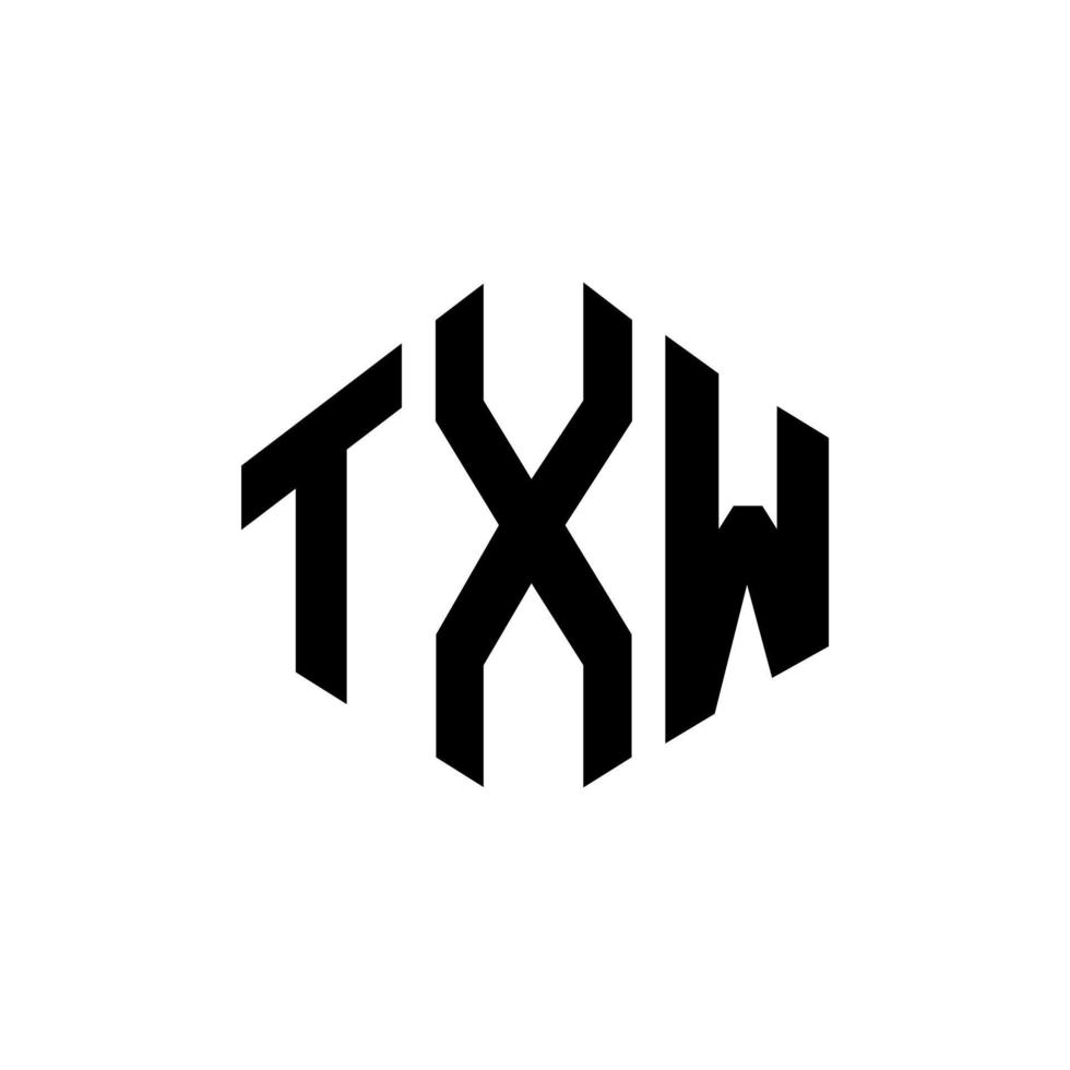 txw bokstavslogotypdesign med polygonform. txw polygon och kubformad logotypdesign. txw hexagon vektor logotyp mall vita och svarta färger. txw monogram, affärs- och fastighetslogotyp.