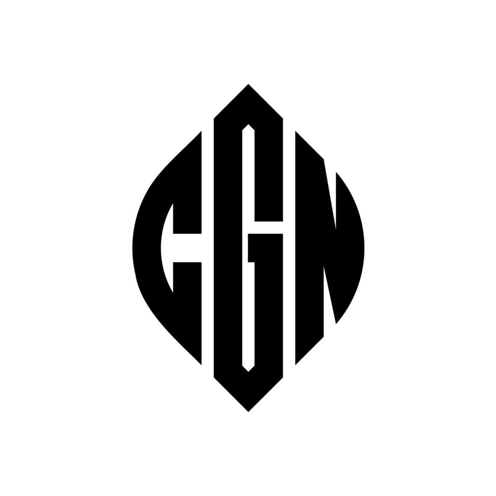 cgn-Kreisbuchstaben-Logo-Design mit Kreis- und Ellipsenform. cgn-ellipsenbuchstaben mit typografischem stil. Die drei Initialen bilden ein Kreislogo. cgn-Kreis-Emblem abstrakter Monogramm-Buchstaben-Markierungsvektor. vektor