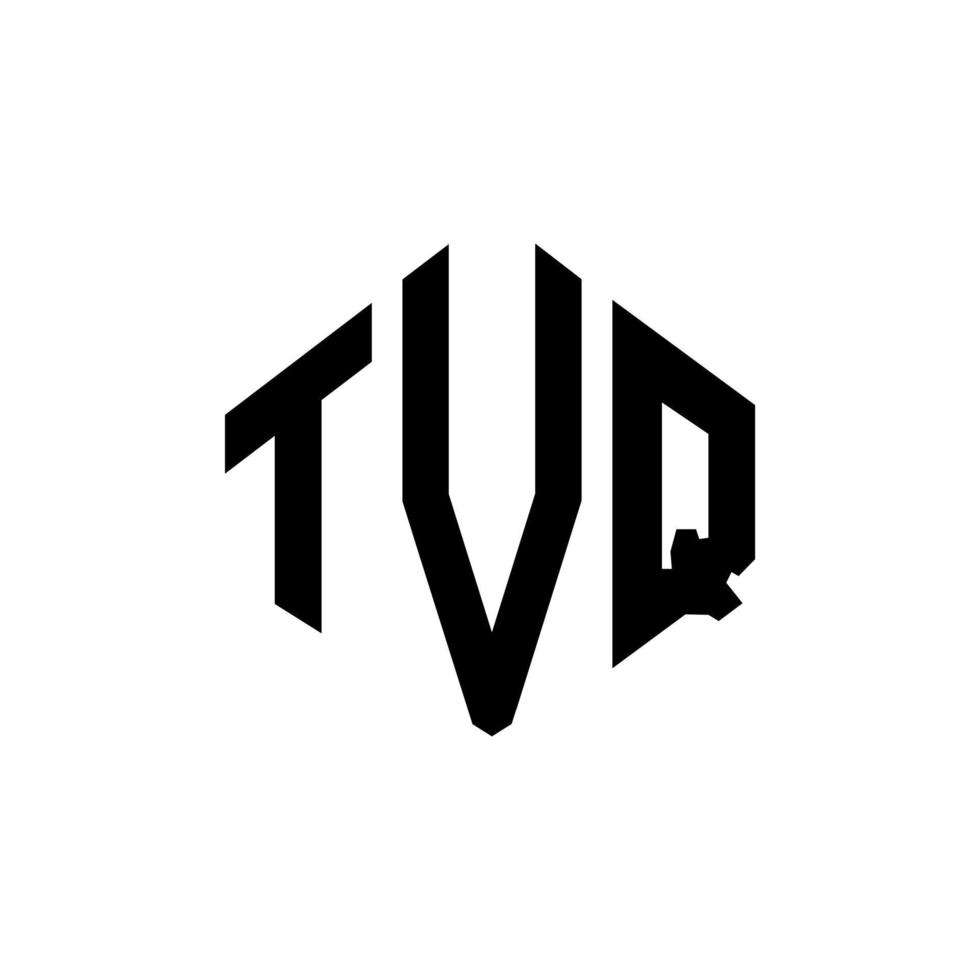 tvq-Buchstaben-Logo-Design mit Polygonform. tvq Polygon- und Würfelform-Logo-Design. TVQ Sechseck-Vektor-Logo-Vorlage in weißen und schwarzen Farben. tvq-monogramm, geschäfts- und immobilienlogo. vektor