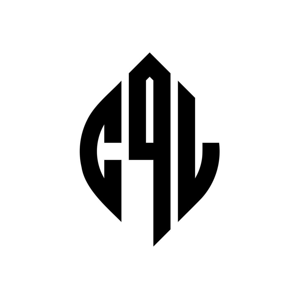 cql cirkel bokstavslogotyp design med cirkel och ellipsform. cql ellipsbokstäver med typografisk stil. de tre initialerna bildar en cirkellogotyp. cql cirkel emblem abstrakt monogram bokstav märke vektor. vektor