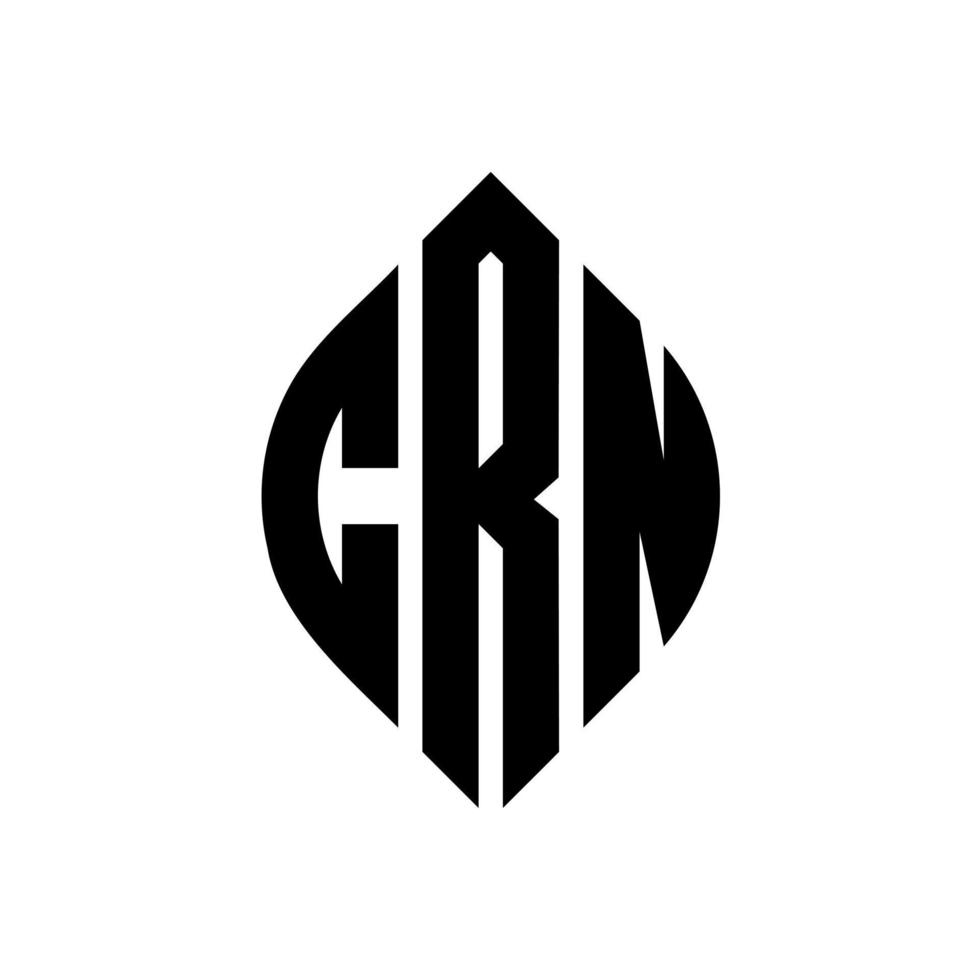 crn cirkel bokstavslogotyp design med cirkel och ellipsform. crn ellips bokstäver med typografisk stil. de tre initialerna bildar en cirkellogotyp. crn cirkel emblem abstrakt monogram brev märke vektor. vektor