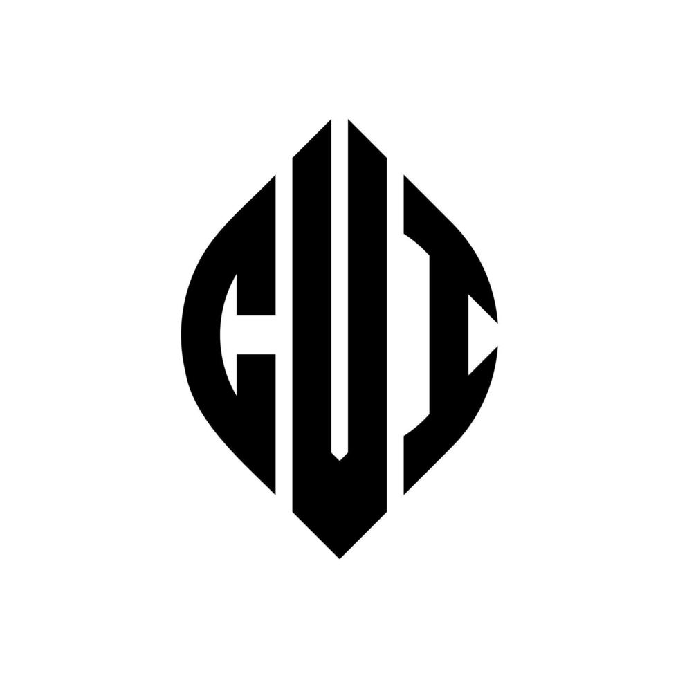cvi-Kreisbuchstaben-Logo-Design mit Kreis- und Ellipsenform. cvi-ellipsenbuchstaben mit typografischem stil. Die drei Initialen bilden ein Kreislogo. cvi-Kreis-Emblem abstrakter Monogramm-Buchstaben-Markenvektor. vektor