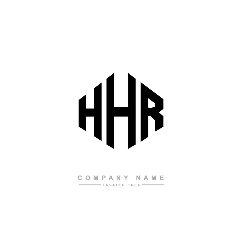 hhr-Buchstaben-Logo-Design mit Polygonform. hhr Logo-Design in Polygon- und Würfelform. hhr Sechseck-Vektor-Logo-Vorlage in weißen und schwarzen Farben. hhr-monogramm, geschäfts- und immobilienlogo. vektor