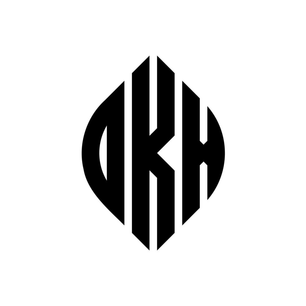 dkx cirkelbokstavslogotypdesign med cirkel och ellipsform. dkx ellipsbokstäver med typografisk stil. de tre initialerna bildar en cirkellogotyp. dkx cirkel emblem abstrakt monogram bokstav märke vektor. vektor