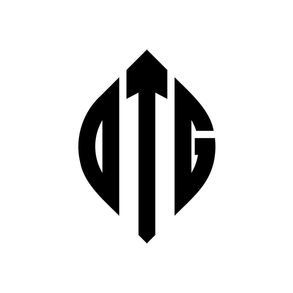 dtg-Kreisbuchstaben-Logo-Design mit Kreis- und Ellipsenform. dtg-Ellipsenbuchstaben mit typografischem Stil. Die drei Initialen bilden ein Kreislogo. dtg-Kreis-Emblem abstrakter Monogramm-Buchstaben-Markierungsvektor. vektor