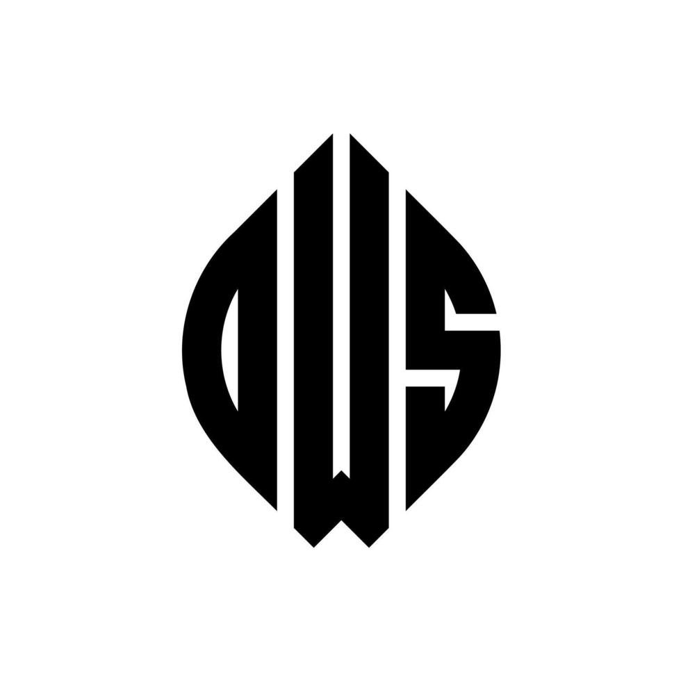 dws-Kreisbuchstaben-Logo-Design mit Kreis- und Ellipsenform. dws Ellipsenbuchstaben mit typografischem Stil. Die drei Initialen bilden ein Kreislogo. dws Kreisemblem abstrakter Monogramm-Buchstabenmarkierungsvektor. vektor