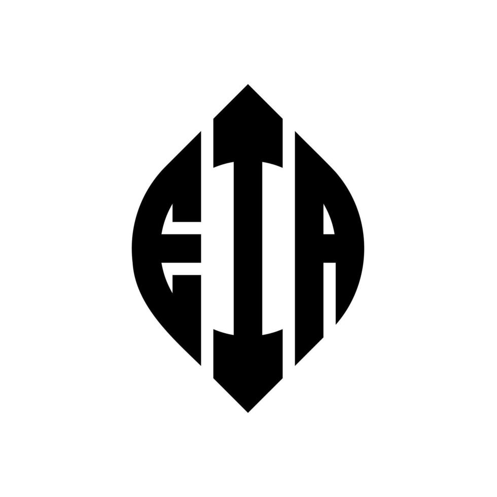 eia cirkel bokstavslogotyp design med cirkel och ellipsform. eia ellipsbokstäver med typografisk stil. de tre initialerna bildar en cirkellogotyp. eia cirkel emblem abstrakt monogram bokstav märke vektor. vektor