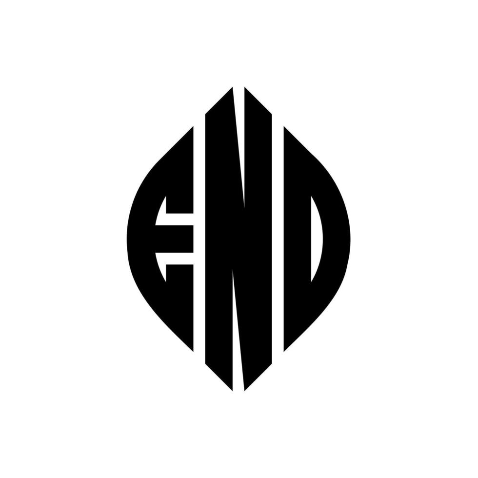 Eno-Kreis-Buchstaben-Logo-Design mit Kreis- und Ellipsenform. Eno-Ellipsenbuchstaben mit typografischem Stil. Die drei Initialen bilden ein Kreislogo. Eno-Kreis-Emblem abstrakter Monogramm-Buchstaben-Markenvektor. vektor