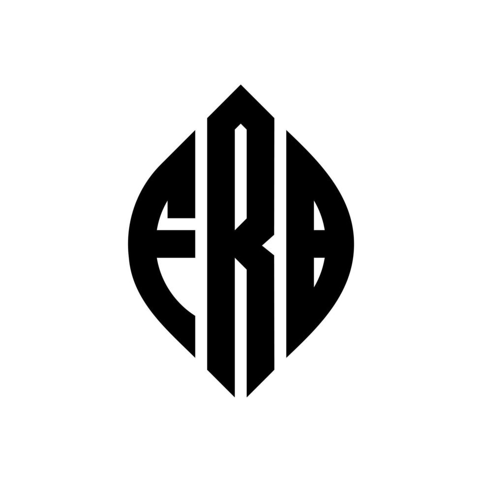 frb cirkel bokstavslogotyp design med cirkel och ellipsform. frb ellipsbokstäver med typografisk stil. de tre initialerna bildar en cirkellogotyp. frb cirkel emblem abstrakt monogram bokstaven märke vektor. vektor