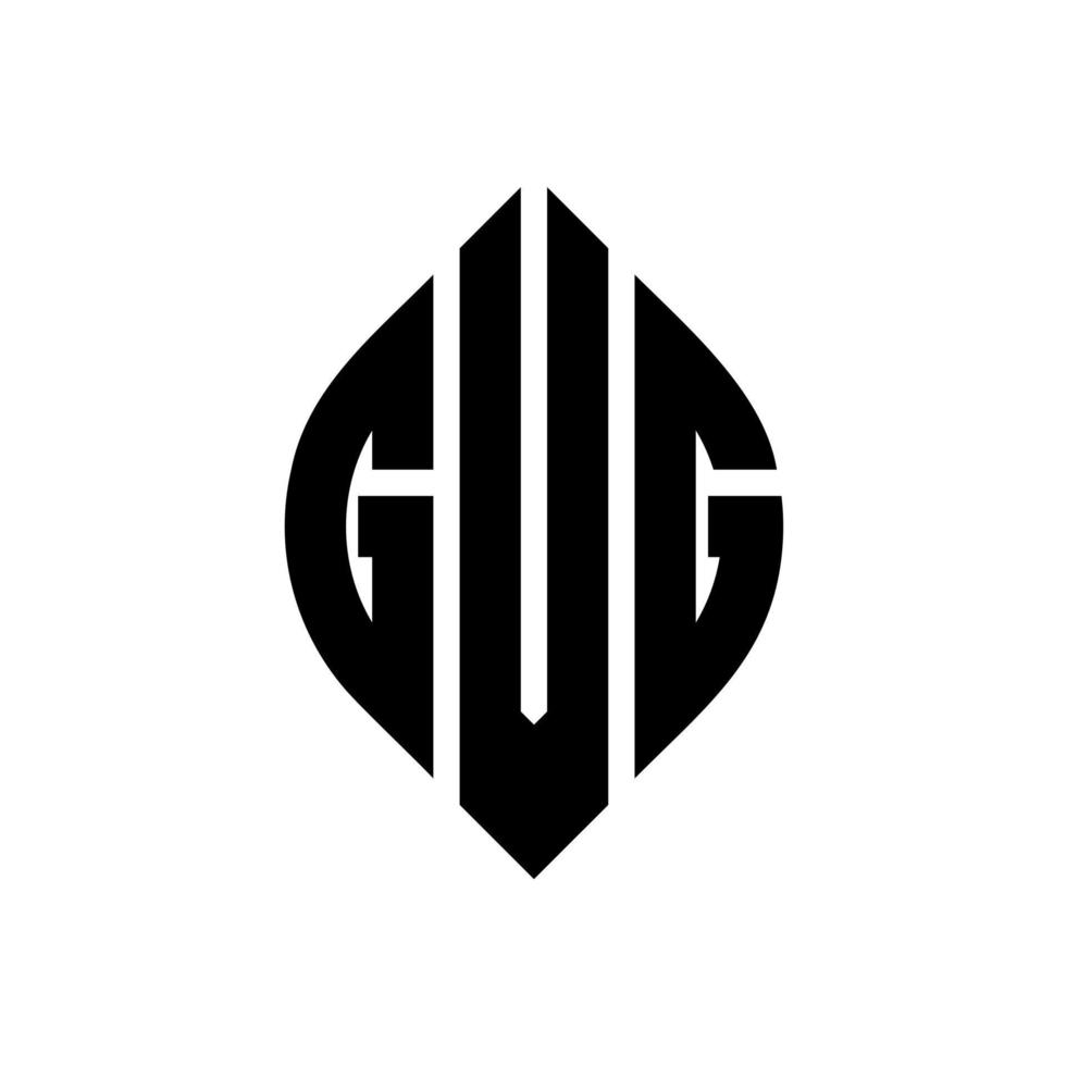 gvg cirkelbokstavslogotypdesign med cirkel och ellipsform. gvg ellipsbokstäver med typografisk stil. de tre initialerna bildar en cirkellogotyp. gvg cirkel emblem abstrakt monogram bokstav märke vektor. vektor