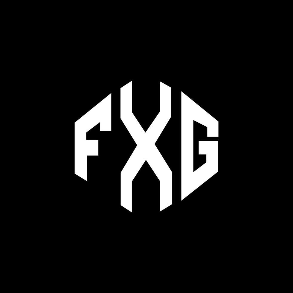 fxg-Buchstaben-Logo-Design mit Polygonform. fxg Polygon- und Würfelform-Logo-Design. fxg Sechseck-Vektor-Logo-Vorlage in weißen und schwarzen Farben. fxg-monogramm, geschäfts- und immobilienlogo. vektor