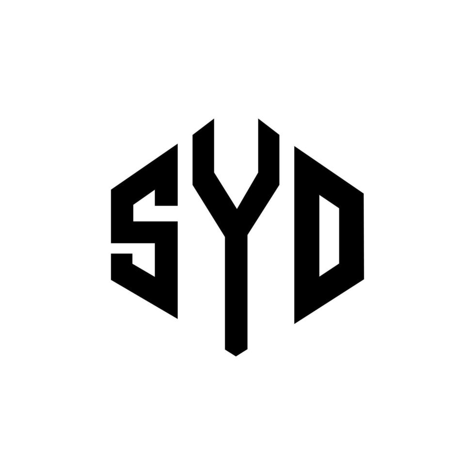 syo-Buchstaben-Logo-Design mit Polygonform. syo-polygon- und würfelform-logo-design. syo Sechseck-Vektor-Logo-Vorlage in weißen und schwarzen Farben. syo-monogramm, geschäfts- und immobilienlogo. vektor