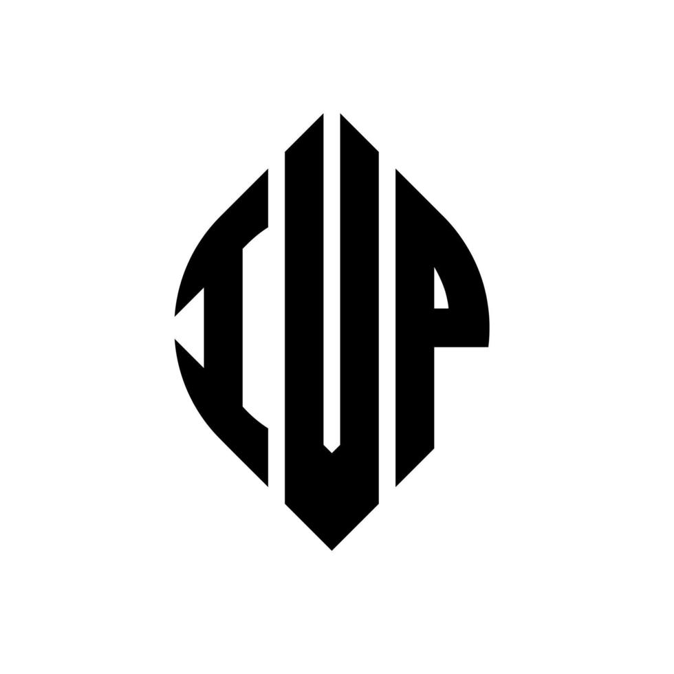 ivp-Kreisbuchstaben-Logo-Design mit Kreis- und Ellipsenform. ivp-ellipsenbuchstaben mit typografischem stil. Die drei Initialen bilden ein Kreislogo. ivp-Kreis-Emblem abstrakter Monogramm-Buchstaben-Markierungsvektor. vektor