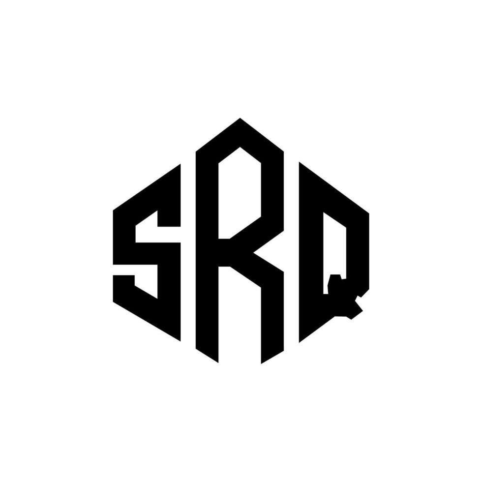 srq letter logotyp design med polygon form. srq polygon och kubform logotypdesign. srq hexagon vektor logotyp mall vita och svarta färger. srq monogram, affärs- och fastighetslogotyp.