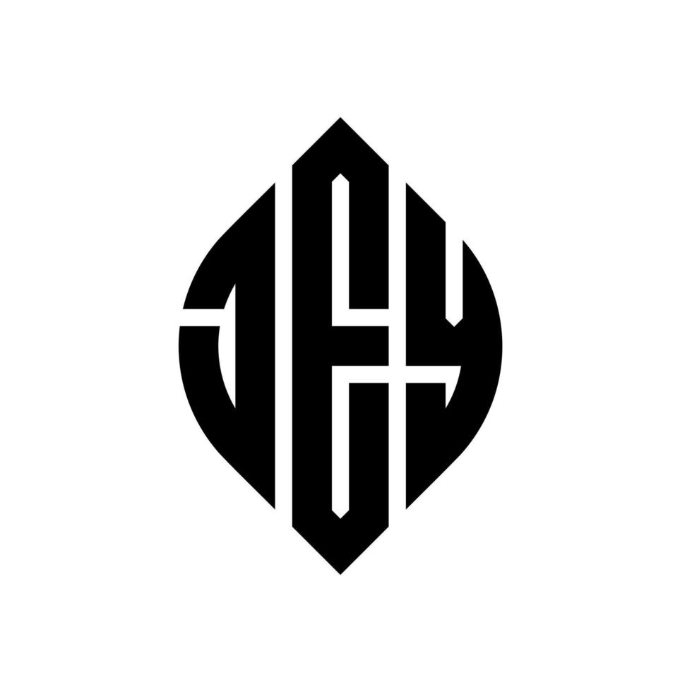 Jey Circle Letter Logo Design mit Kreis- und Ellipsenform. jey ellipsenbuchstaben mit typografischem stil. Die drei Initialen bilden ein Kreislogo. Jey-Kreis-Emblem abstrakter Monogramm-Buchstaben-Markenvektor. vektor