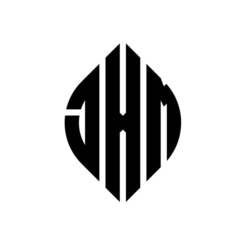 JXM-Kreisbuchstaben-Logo-Design mit Kreis- und Ellipsenform. jxm Ellipsenbuchstaben mit typografischem Stil. Die drei Initialen bilden ein Kreislogo. jxm Kreisemblem abstrakter Monogramm-Buchstabenmarkierungsvektor. vektor